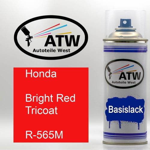 Honda, Bright Red Tricoat, R-565M: 400ml Sprühdose, von ATW Autoteile West.